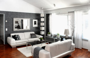 Modern grey living room