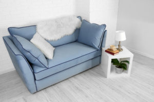 Blue sofa for small living room